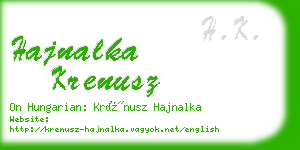 hajnalka krenusz business card